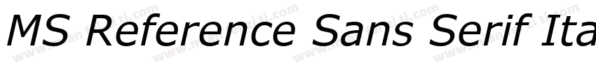 MS Reference Sans Serif Italic字体转换